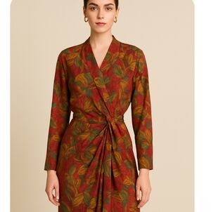 Gillian | Vintage Silk Floral Wrap Dress